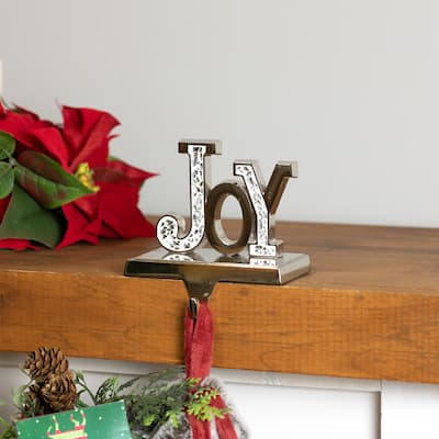 Joy Christmas Stocking Holder - 4.75"