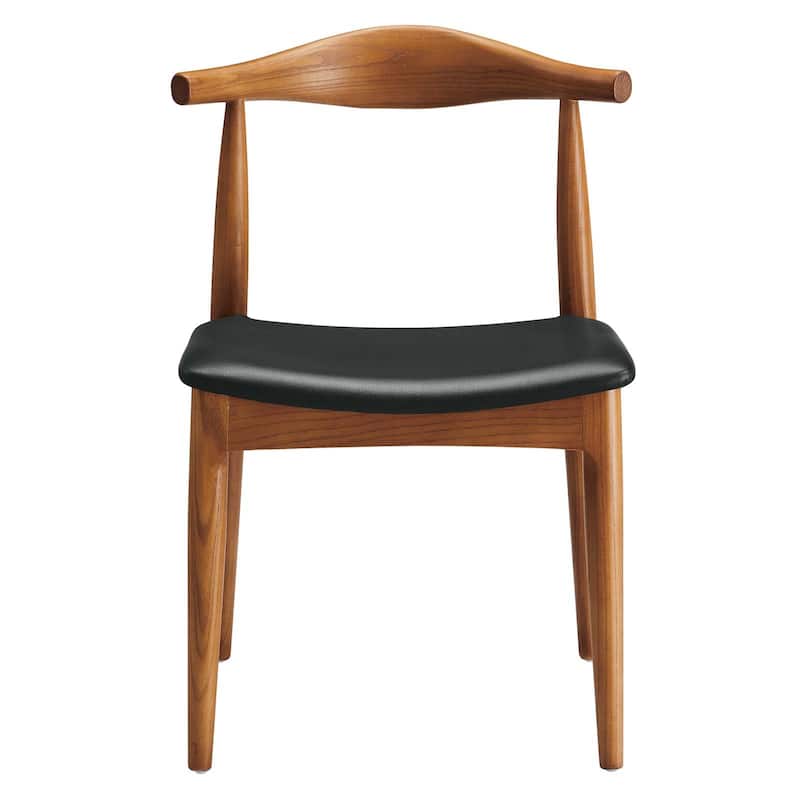 Tracy Leatherette and Wood Mid-century Dining Chairs (Set of 4)