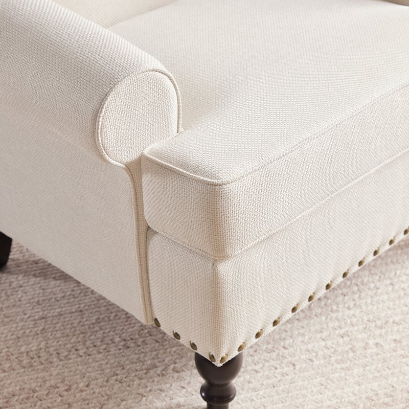 Huimo Modern Nailhead Accent Chair Arm Chairs Set of 2
