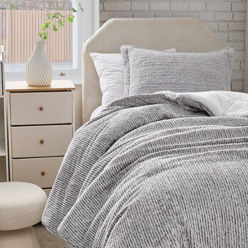 Glacier Frost - Coma Inducer® Oversized Comforter Set - Snowy Gray