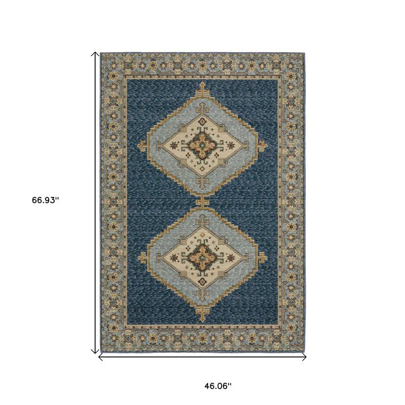 HomeRootsMedallion Bohemian Rectangle Area Rug