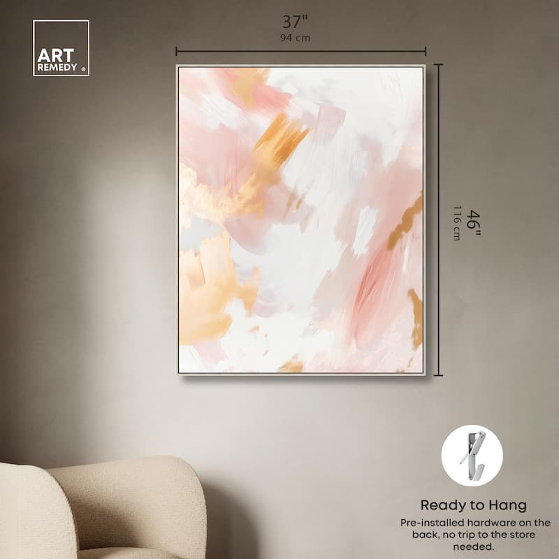 Rose Gold Veil III Canvas by Art Remedy