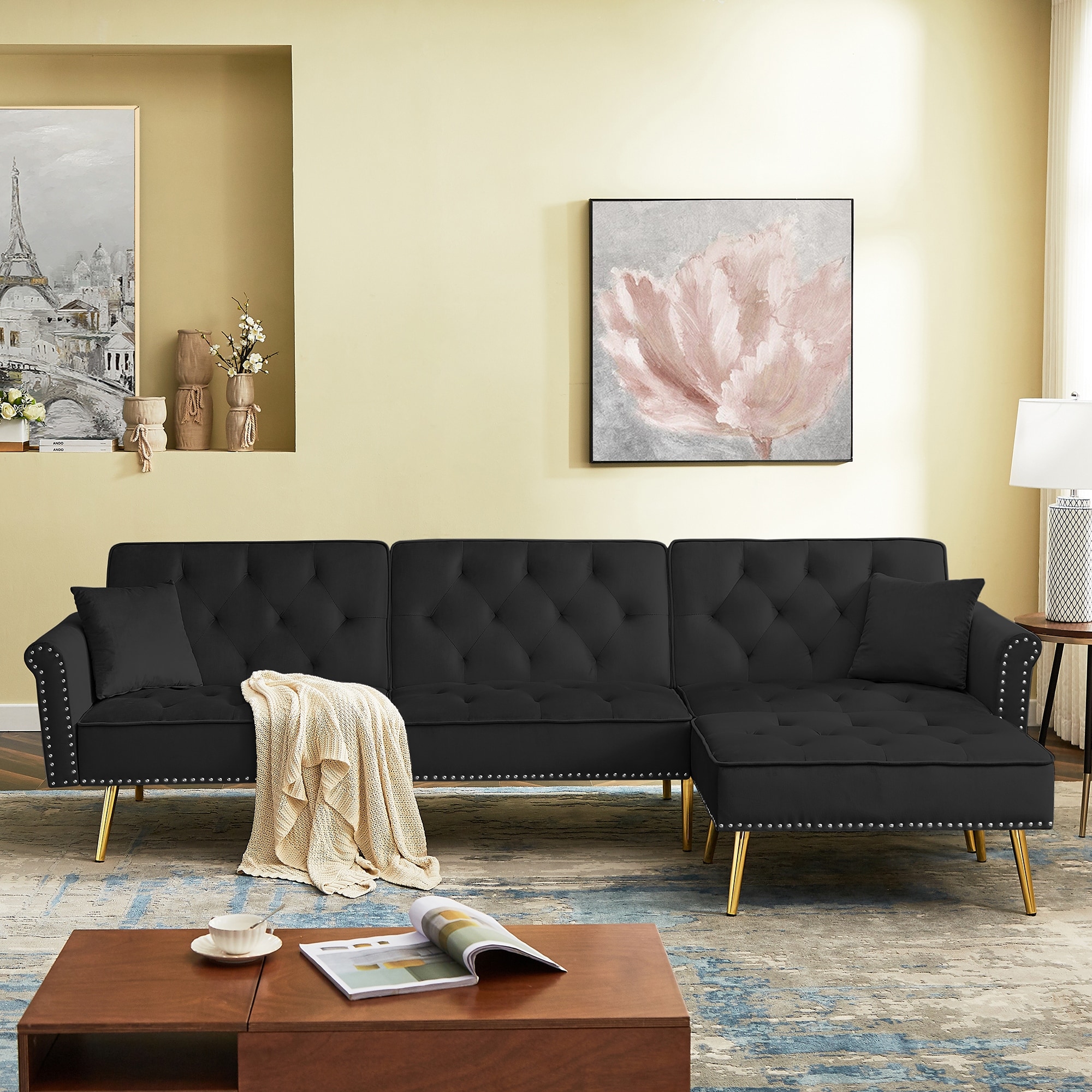 Folding sectional outlet sofa