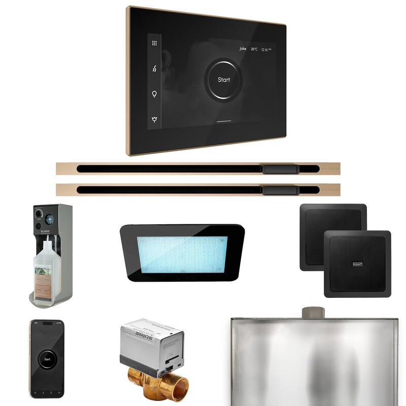 Mr Steam XDRM2XL Xdream Max Linear Package Steam Shower Control - Black / Brushed Bronze