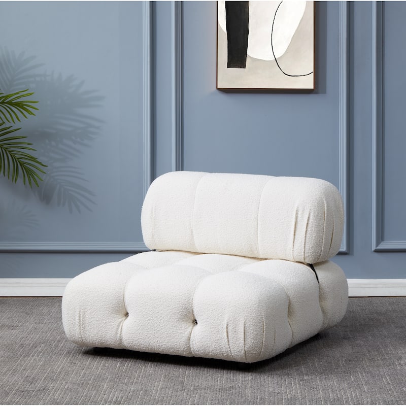 SAFAVIEH Couture Raimunde Tufted Accent Chair - 37 In W x 37 In D x 27 In H - 37Wx37Dx27H