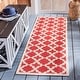 preview thumbnail 13 of 132, SAFAVIEH Courtyard Dorthey Indoor/ Outdoor Waterproof Patio Backyard Rug 2'3" x 6'7" Runner - Red/Bone