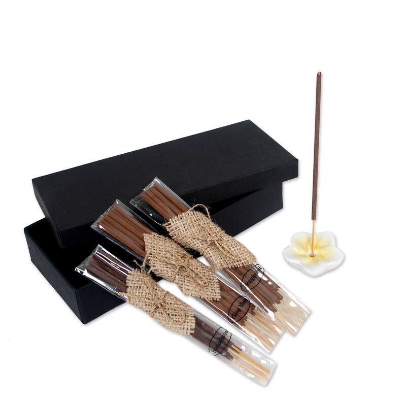 Novica Handmade Plumeria Sunrise Aromatherapy Boxed Gift Set