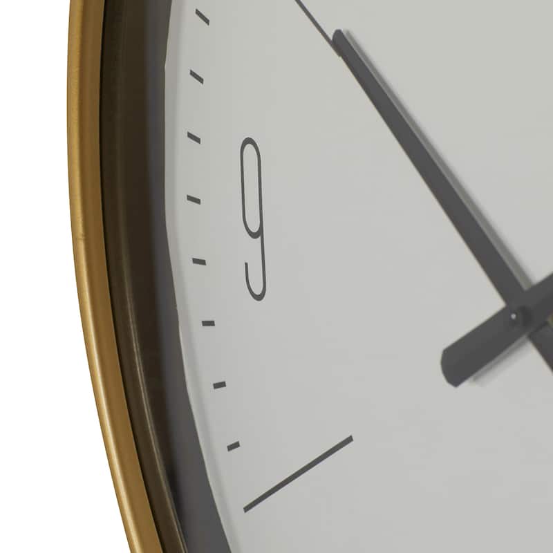 Glass Wall Clock - Gold or Black - Roche River Decor