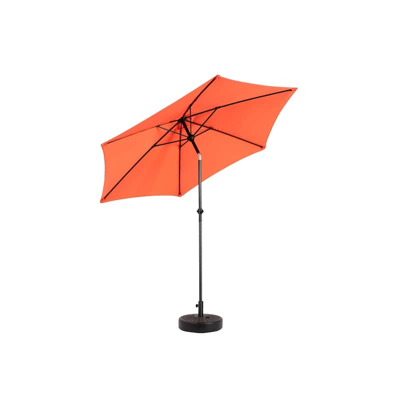 9ft Outdoor Market Umbrella with Push-Button Tilt and Crank