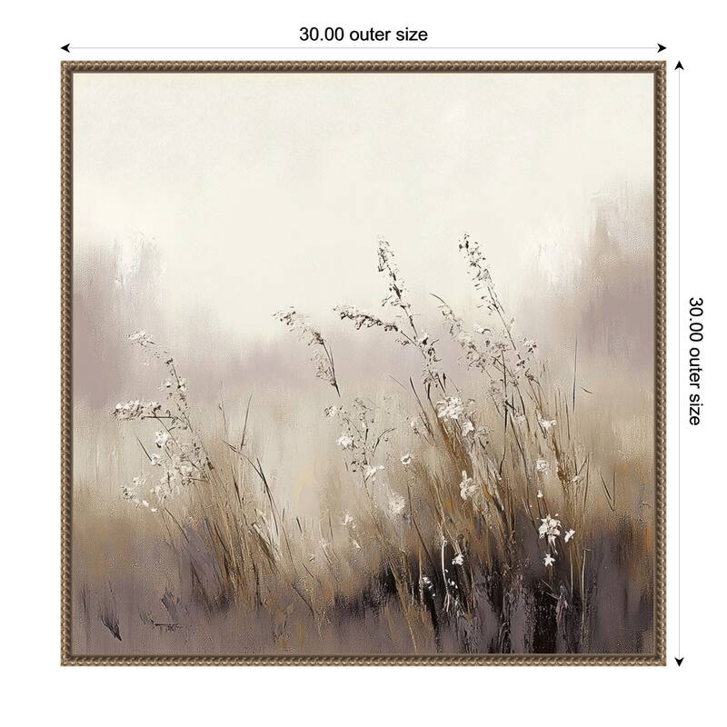 Sunlit Haven No. 2 by Elara Yasna Framed Canvas Wall Art Print - 30 x 30 in