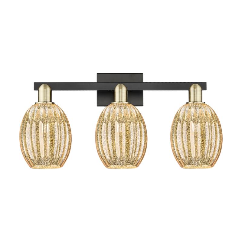 Innovations Lighting 716-3W-13-26 Preston Vanity Preston 3 Light 26" - Black Antique Brass / Mercury