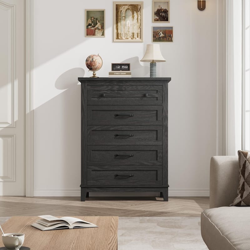 5 Dresser for Bedroom, 41.3" Tall Vertical Drawer Dresser with Large Storage