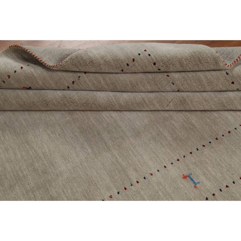 Little Animals Design Gabbeh Area Rug Hand-Knotted Wool Carpet - 6'7"x 9'10"