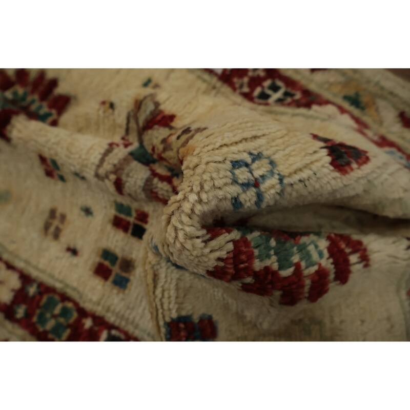 Hand Knotted Oriental 100% Wool Carpet Traditional Floral Beige & Ivories Peshawar Area Rug - 2' 7'' X 1' 8''