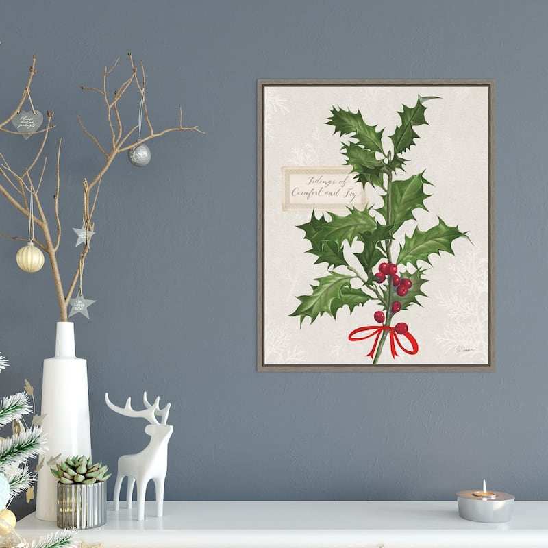 Joyful Tidings VI by Sue Schlabach Framed Canvas Wall Art