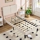 preview thumbnail 6 of 15, Javlergo Upholstered Platform Bed Frame with 2 USB Charging Station & Adjustable Headboard, Kids Bed Set of 2