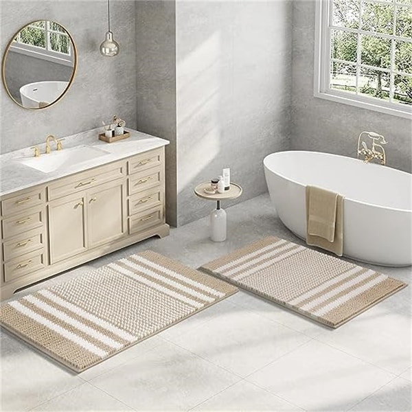 Bathroom Rugs 2 Piece, Bath Mat for Bathroom Non Slip Bath Rug deals Runner