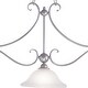 preview thumbnail 8 of 19, Monrovia 3L Linear Chandelier Island Pendant Light Fixture White Glass - 43.75-in W x 20.25-in H x 11.25-in D