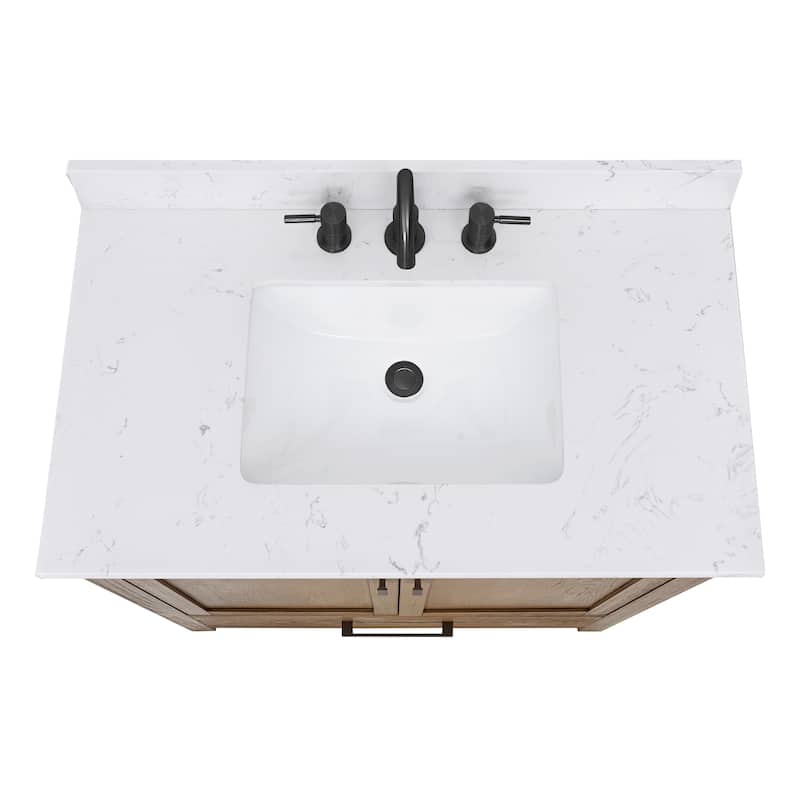 Avanity Modero 36 in. Single Sink Bathroom Vanity with Engineered Stone Top - 37"W x 22"D x 35"H
