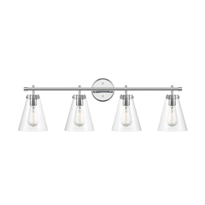 Millennium Lighting Aliza 4 Light Vanity Fixture with Clear Glass Shades