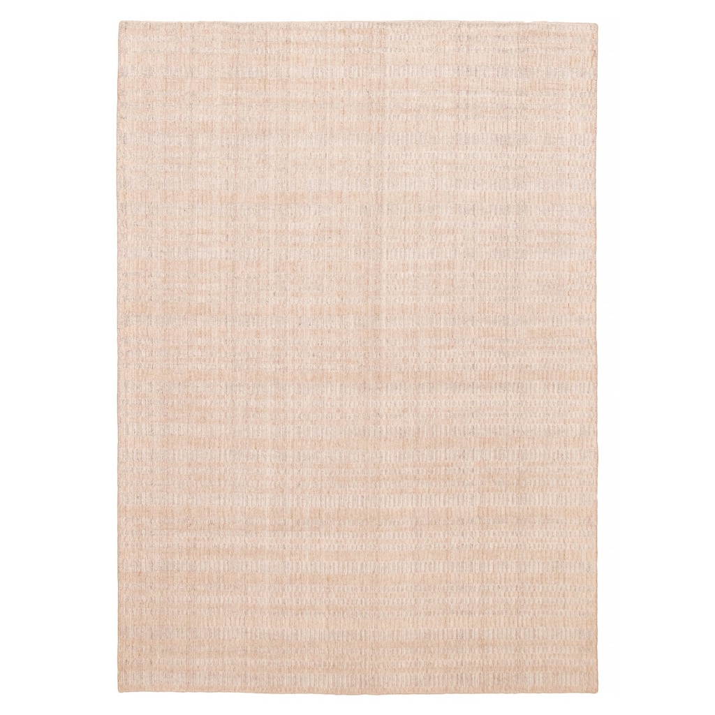 ECARPETGALLERY Hand Loomed Kashkuli Gabbeh Tan Wool Rug - 5'7 x 7'11