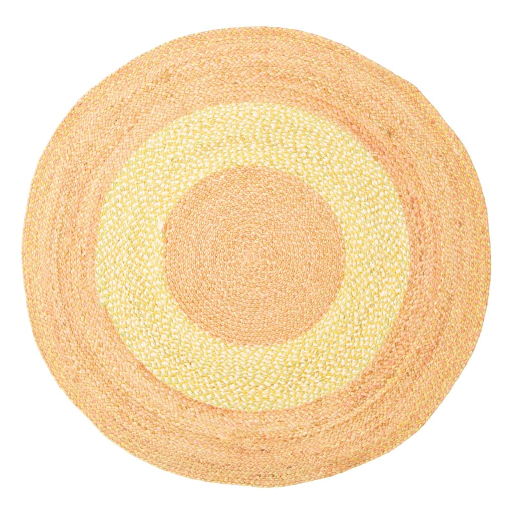 ECARPETGALLERY Braided Weave Palas Denizli Tan Jute Rug - 3'2 x 3'2