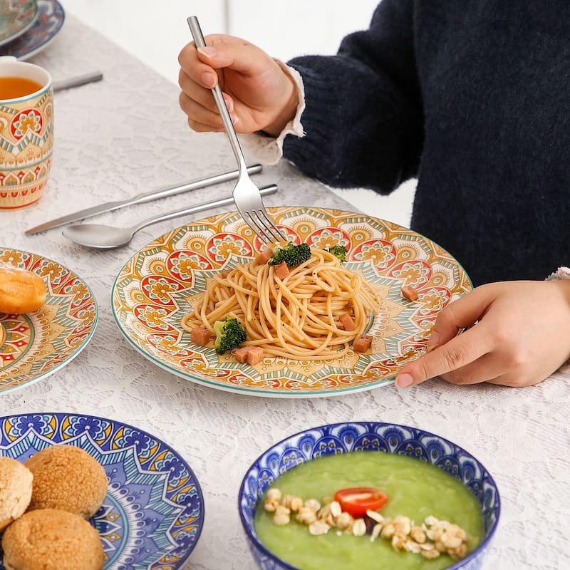vancasso Mandala Bohemian Porcelain Dinnerware Set (Service for 4)
