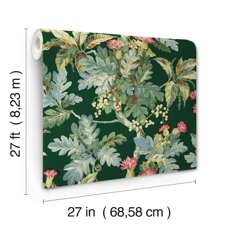 Ronald Redding Briarwood Green Wallpaper