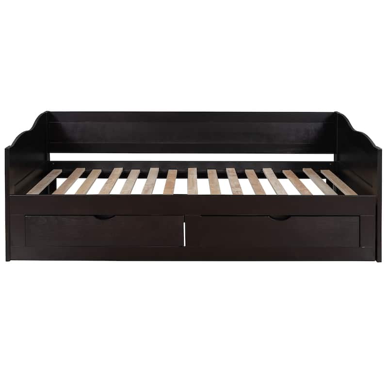 Multi-Functional Twin to King Size Daybed with Drawers and Trundle