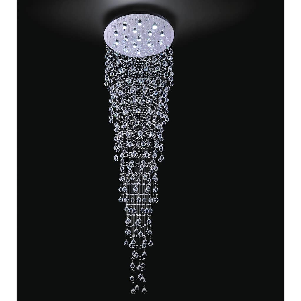 Rain Drop 16 Light 32in Chrome Flush Mount