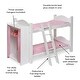 preview thumbnail 3 of 6, Badger Basket Doll Armoire Bunk Bed with Ladder - White/Pink