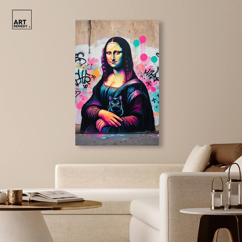 Lisa's Little Secret Canvas by Art Remedy, Gallery Wrapped