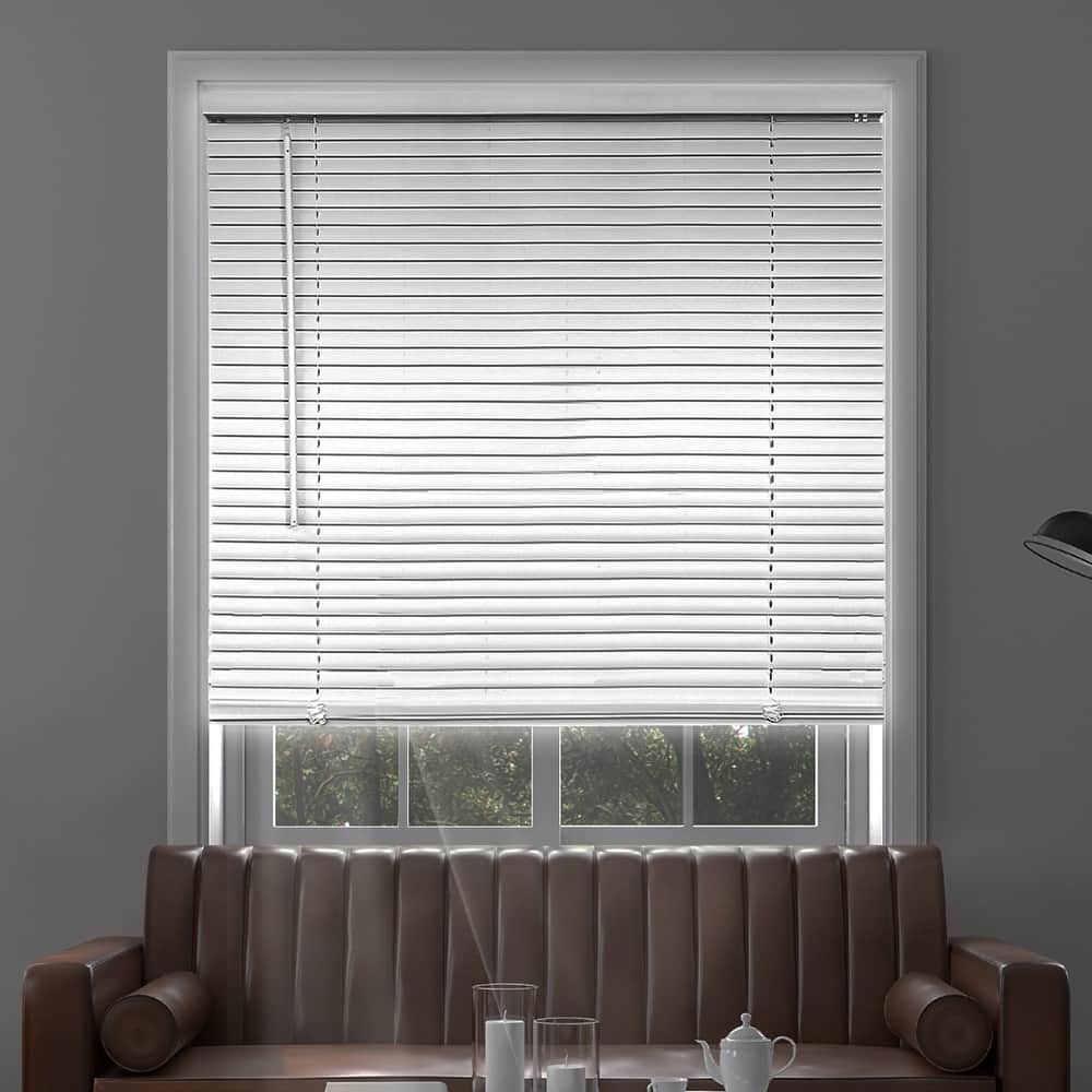 Chicology Blackout Cordless Vinyl Mini Window Blinds - 1" Slats - White