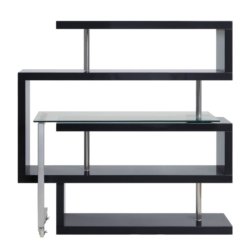 Modern and Versatile Writing Desk with Shelves for Efficient Workspace
