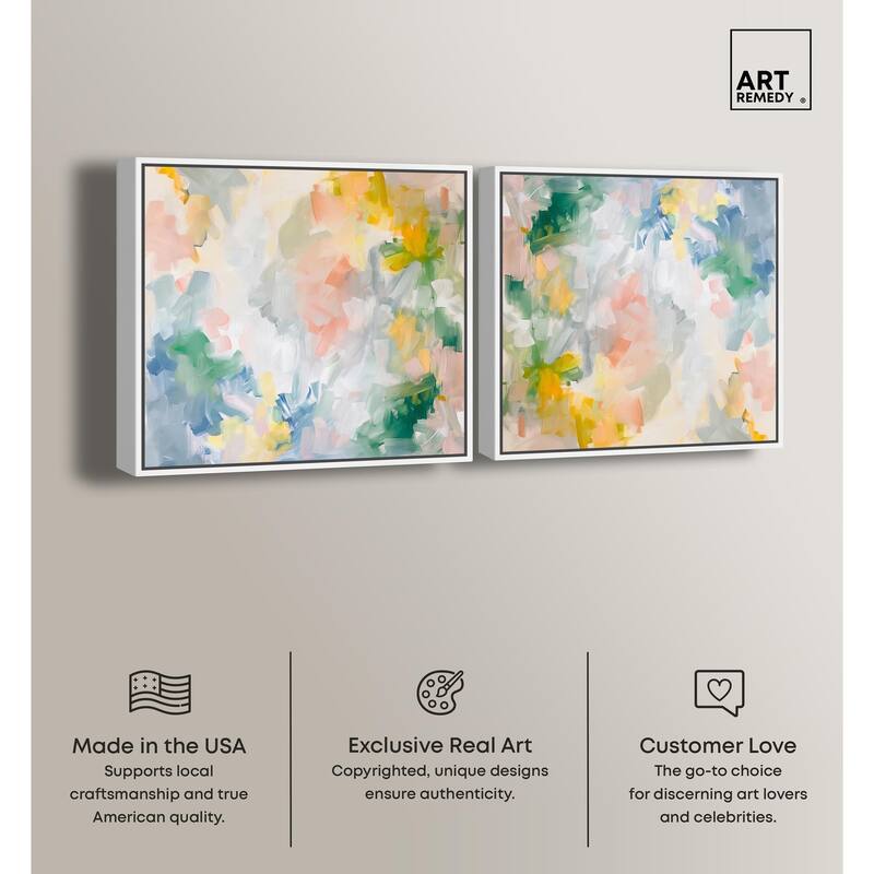 Sage Green Glam Canvas by Art Remedy