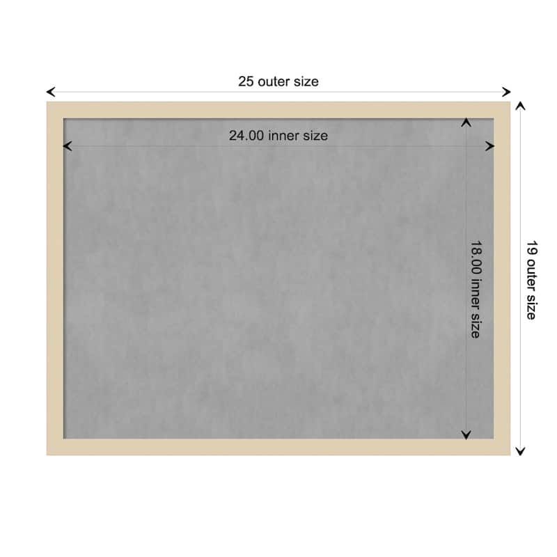Amanti Art Svelte Natural Framed Magnetic Board - Board Size 24x18