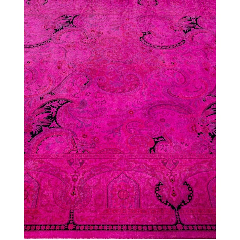 Fine Vibrance, One-of-a-Kind Hand-Knotted Area Rug - Pink, 6' 1" x 16' 8" - 6' 1" x 16' 8"