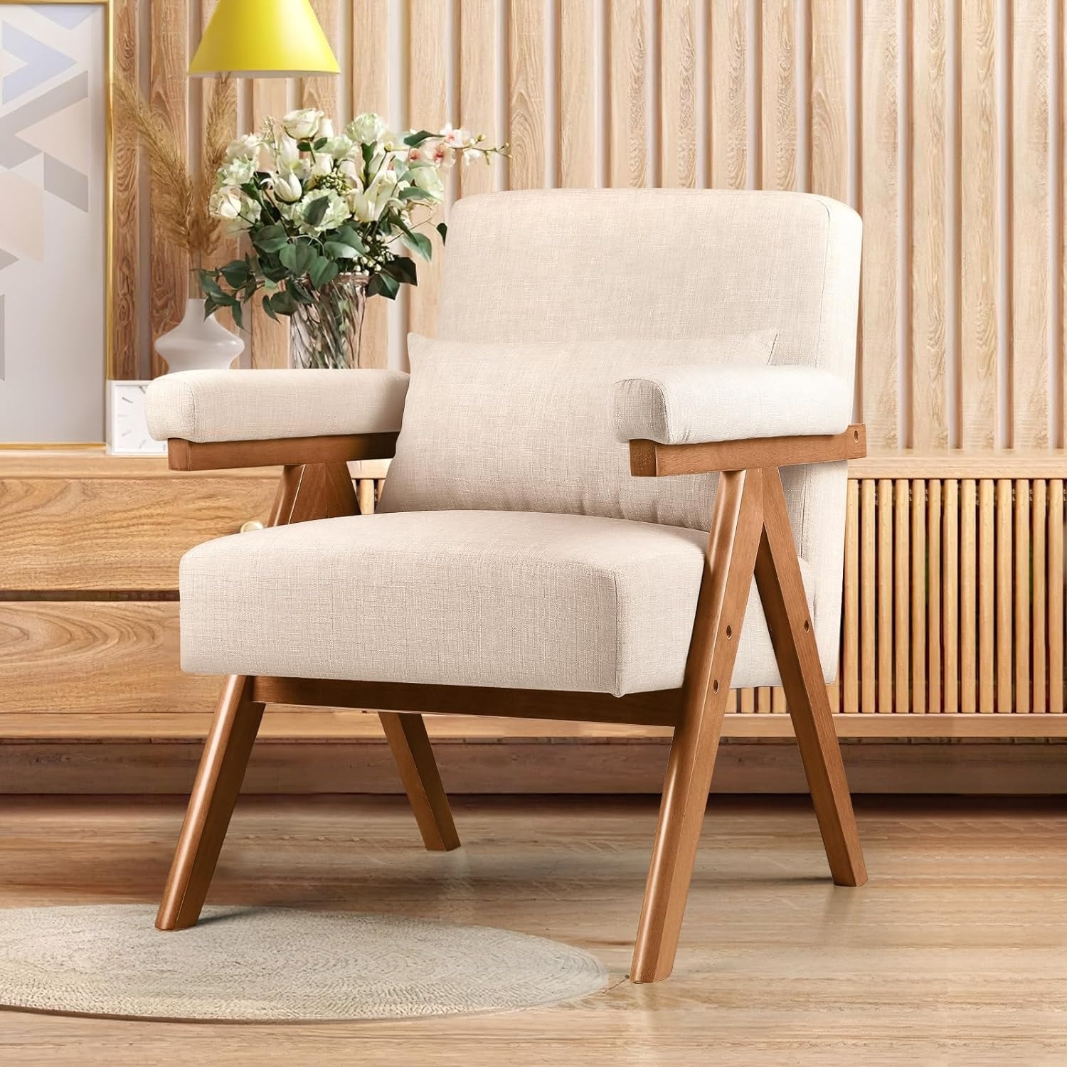 Upholstered chair best sale with arms
