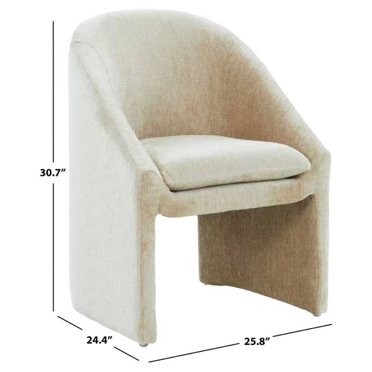 SAFAVIEH Couture Kagan Chenille 19-inch Dining Chair - 26"W x 24"D x 31"H