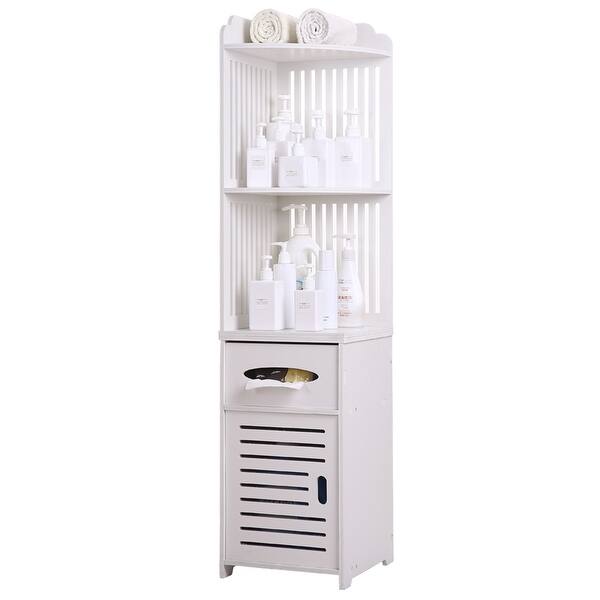 Shop Household Simple Bathroom Corner Shelf Storage Cabinet Organizer Overstock 31970523