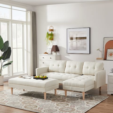 Beige Sectional Sofa Bed