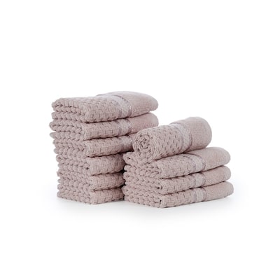 Popcorn Textured Cotton Washcloths 12 x 12 inch by Ample Decor - 10 Pcs