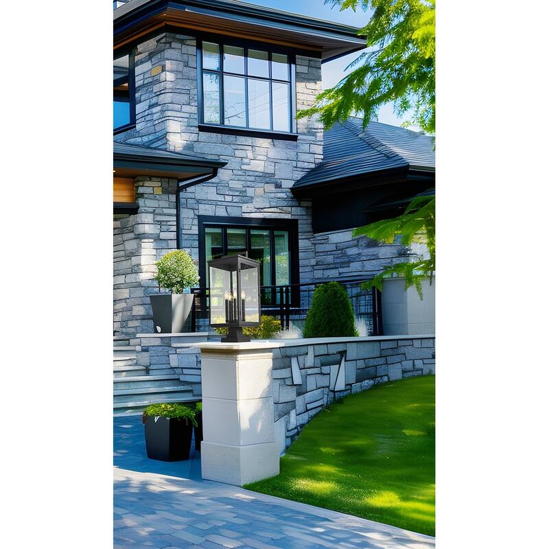 Z-Lite 5019PHXLS-SQPM Hartwell 5 Light 28" Tall Post Light with Seedy