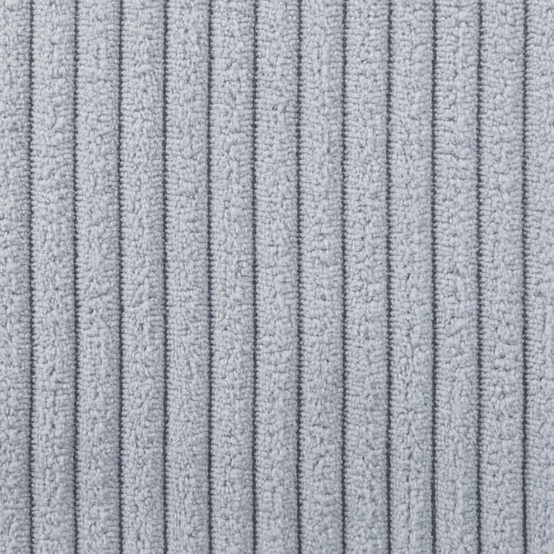 L-Shaped Backrest Bed Frame, Corduroy Upholstered Daybed, Wood Low Profile Panel Bed for Bedroom
