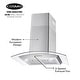 preview thumbnail 6 of 11, Cosmo 30 in. Ducted Wall Mount Range Hood with 380 CFM, 3 Fan Speeds