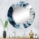 preview thumbnail 10 of 12, Designart "Blue Grey Ethereal Elixir I" Abstract Modern Wall Mirror 32in.x32in.