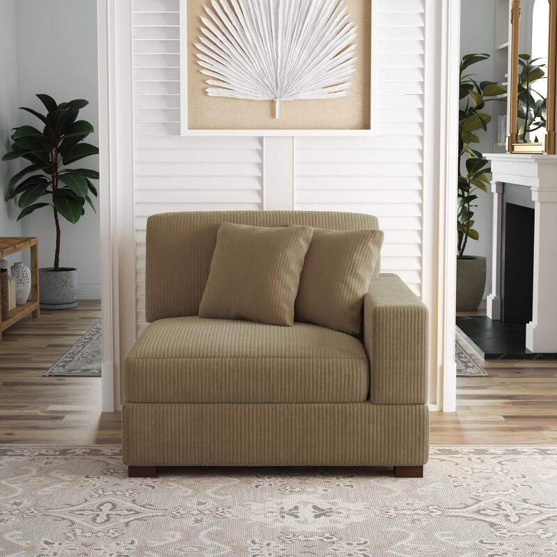 Modern Modular Sectional Sofa Corduroy Chaise Lounges