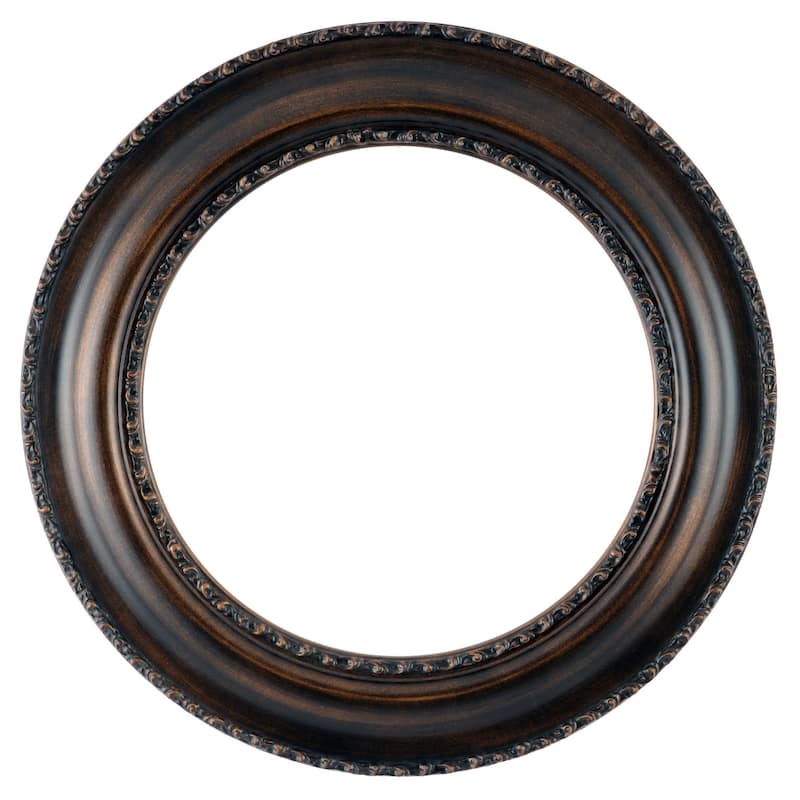 Somerset Framed Round Mirror in Rubbed Bronze - Antique Bronze