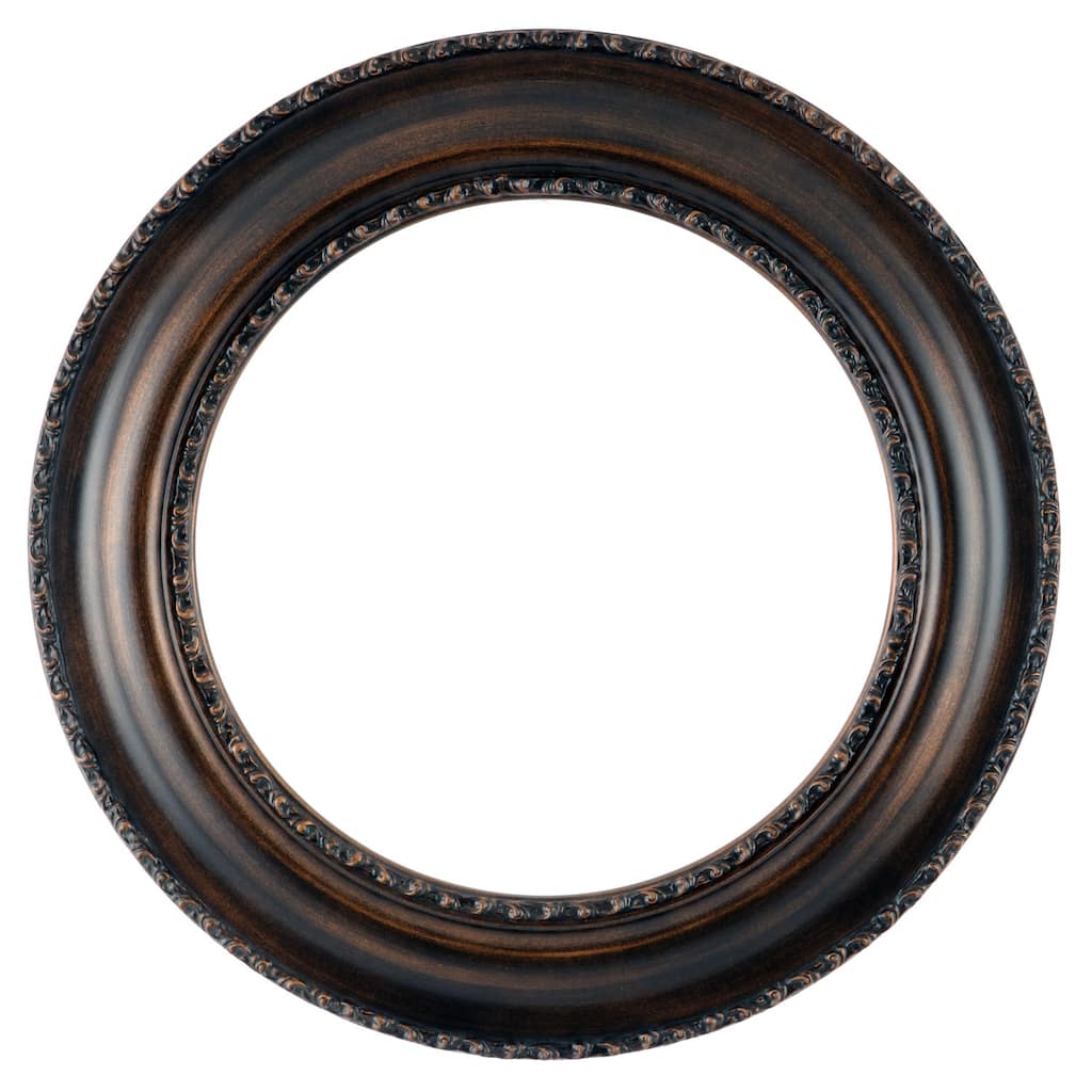 Somerset Framed Round Mirror in Rubbed Bronze - Antique Bronze