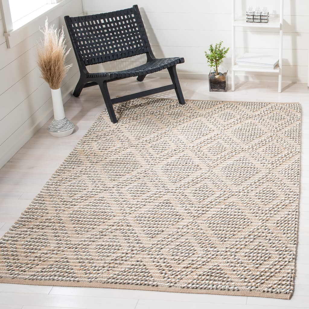 SAFAVIEH Handmade Natura Inna Diamond Jute & Wool Rug